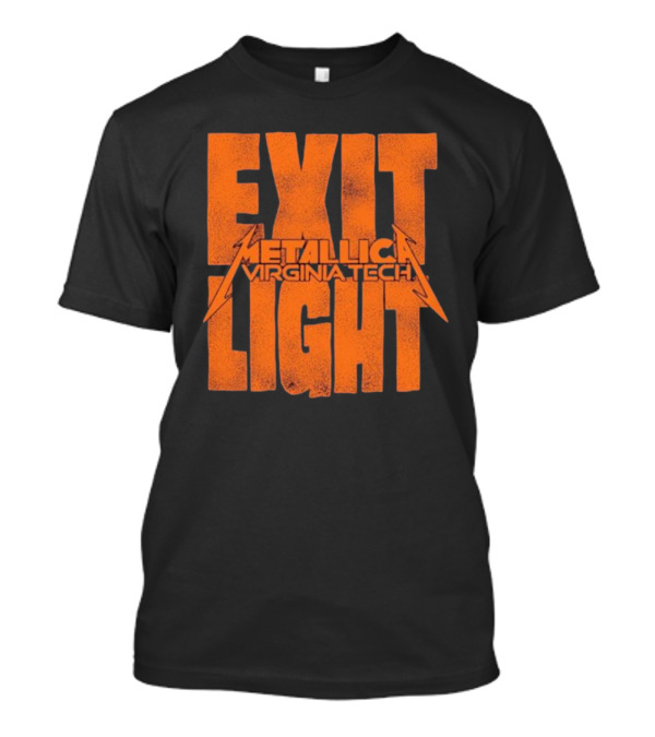 EXIT LIGHT METALLICA VIRGINIA TECH RETRO BRAND MAROON HOKIES T-Shirt
