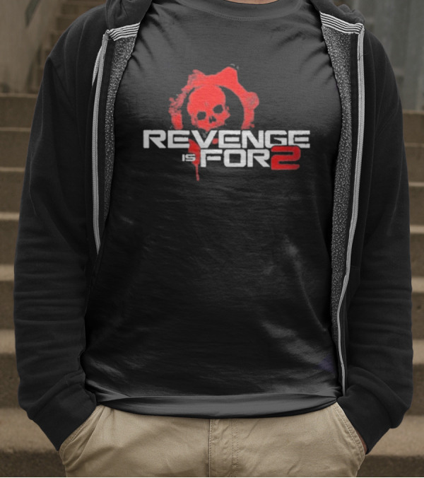 Revenge For 2 Skull Emblem Blood Splatter T-Shirt