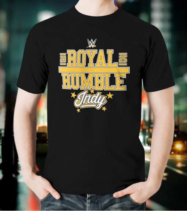 WWE Royal Rumble 2025 Indy Gold Stars T-Shirt