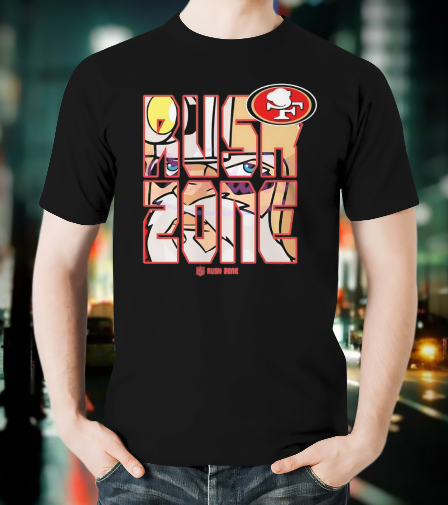San Francisco 49ers NFL Rush Zone Cartoon Football T-Shirt