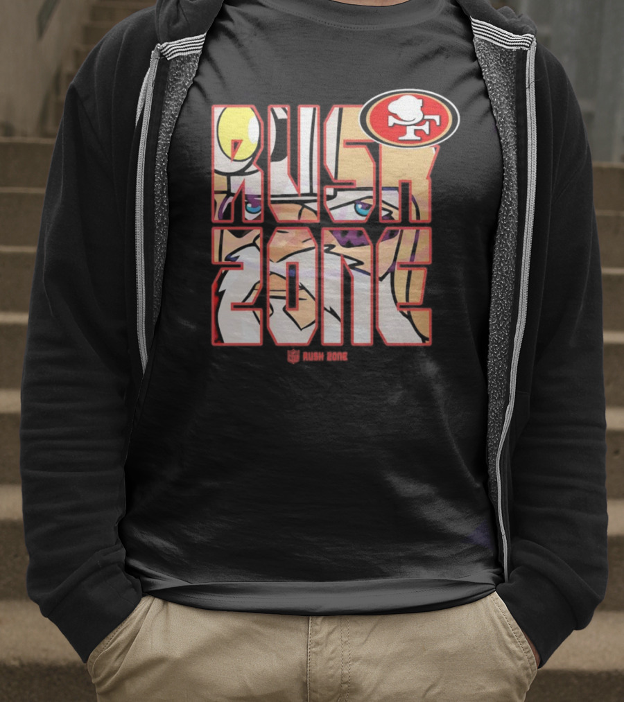San Francisco 49ers NFL Rush Zone Cartoon Football T-Shirt