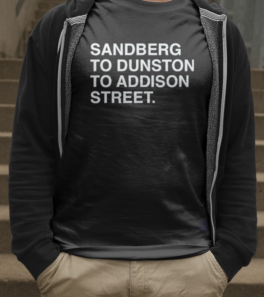 Sandberg To Dunston To Addison Street Baseball Connection T-Shirt