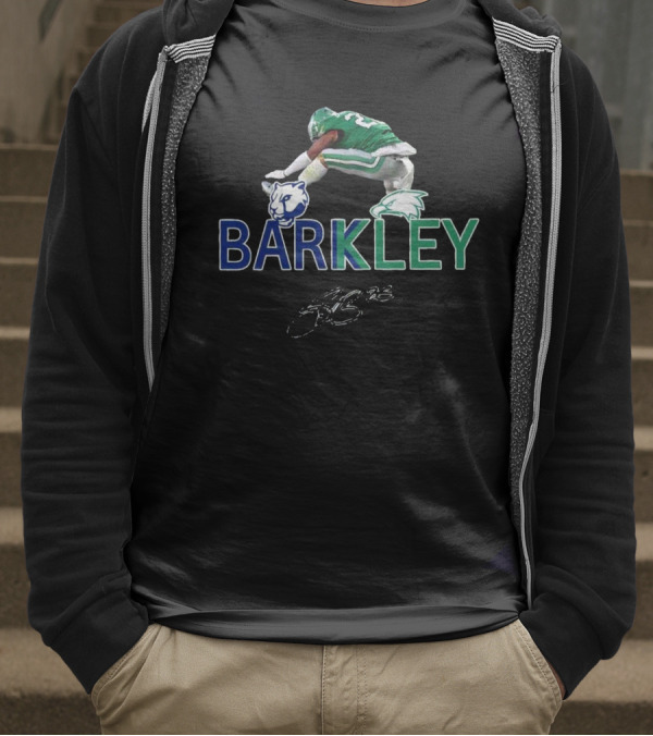 Saquon Barkley Penn State Eagles Hurdle Signature Jump T-Shirt