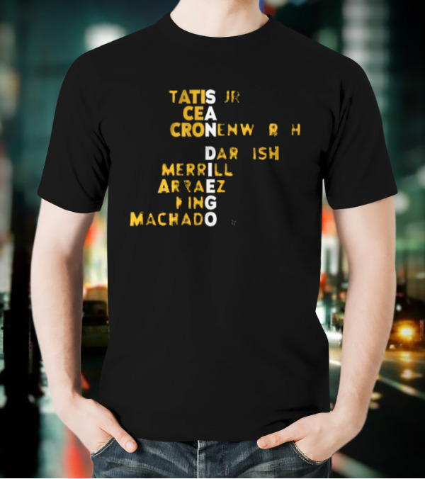 San Diego 2025 Tatis Jr Machado Darvish Merrill Arraez Cronenworth Engel黄 T-Shirt