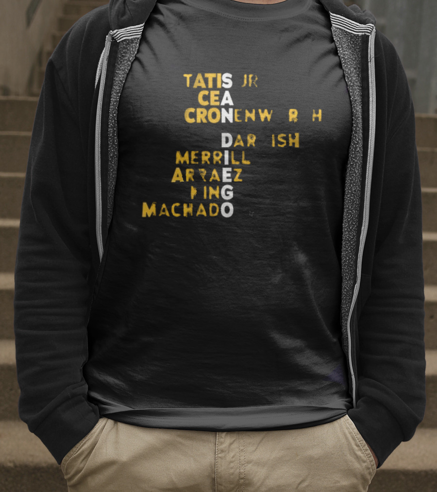 San Diego 2025 Tatis Jr Machado Darvish Merrill Arraez Cronenworth Engel黄 T-Shirt