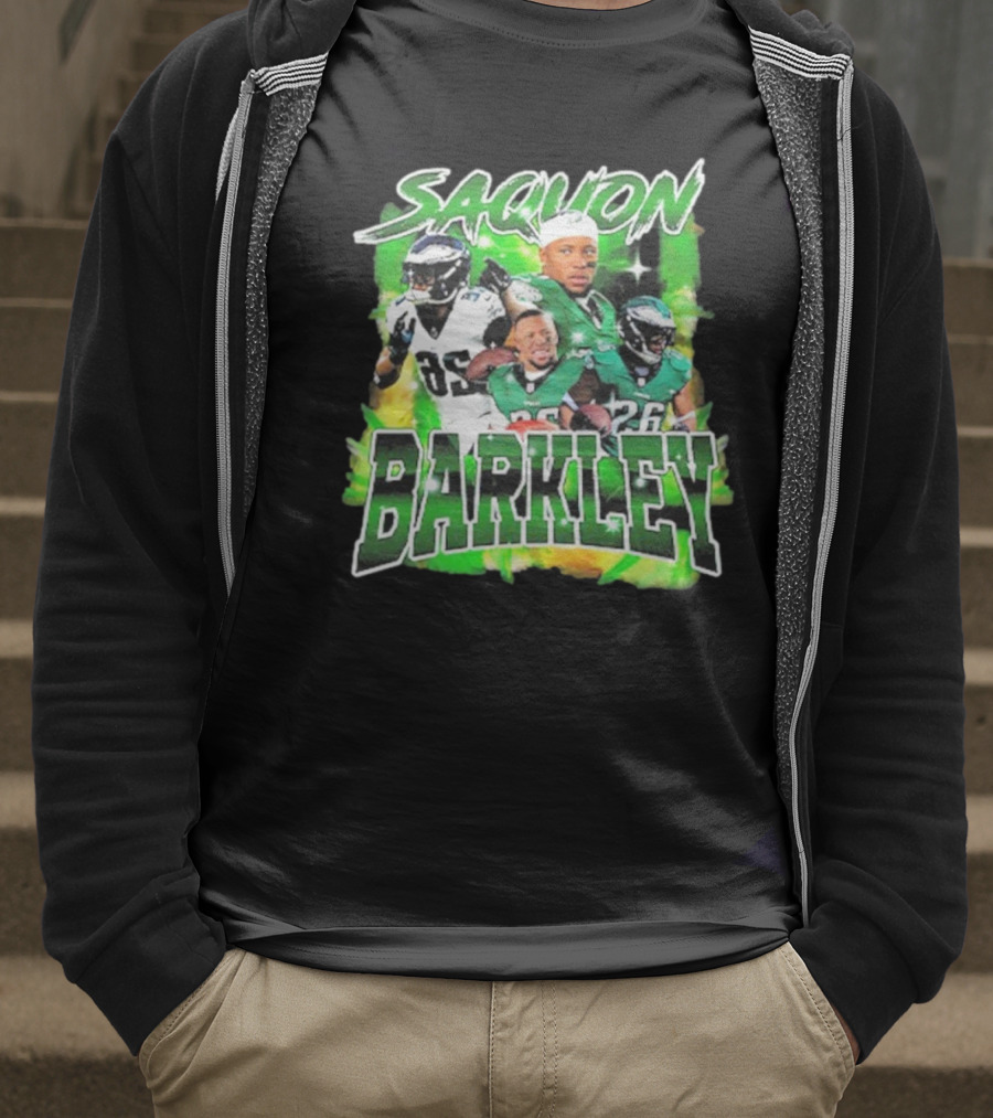 Saquon Barkley Dynamic Football Montage T-Shirt