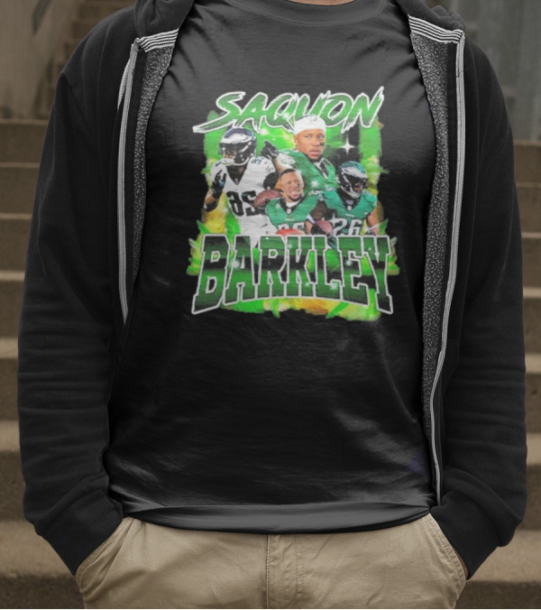 Saquon Barkley Dynamic Football Montage T-Shirt