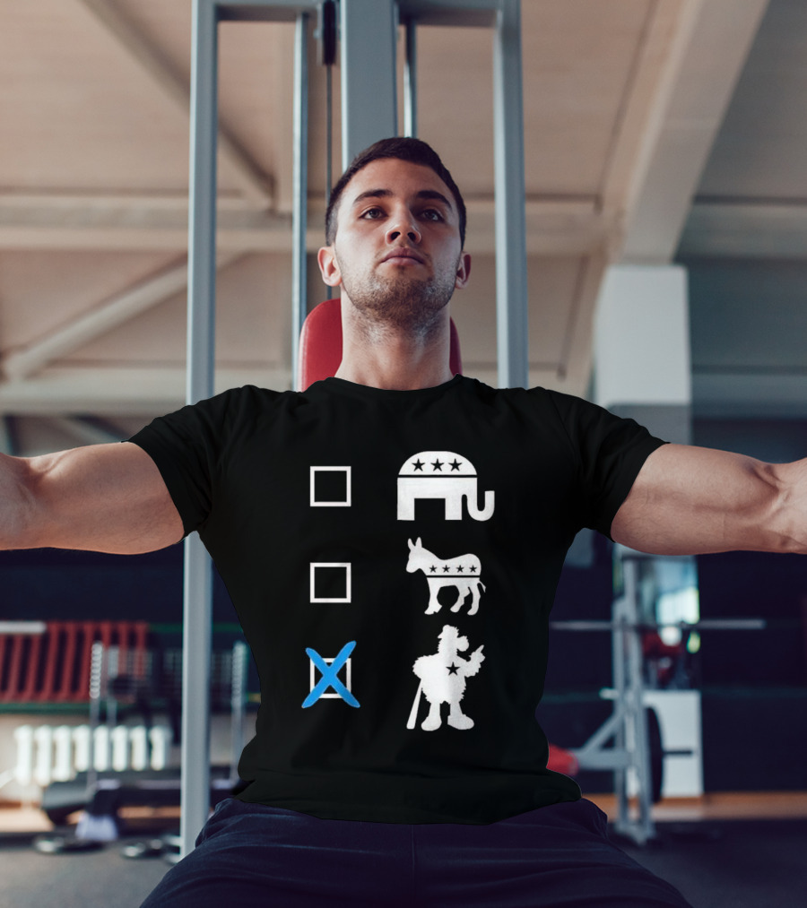 Schwarbocrat Philitical Aphiliation Elephant Donkey Duck Star Boxes T-Shirt