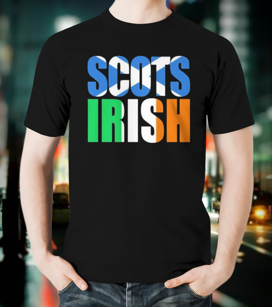 Scots Irish Flag Scottish Saltire Irish Tricolor T-Shirt