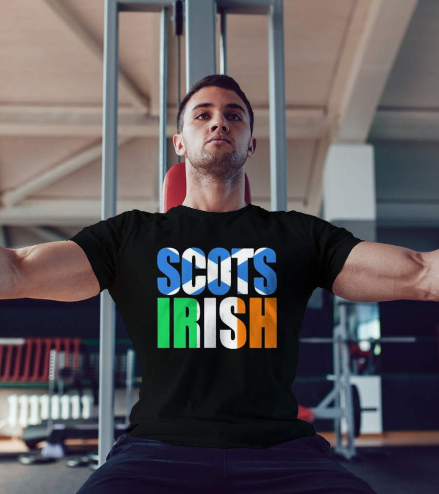 Scots Irish Flag Scottish Saltire Irish Tricolor T-Shirt