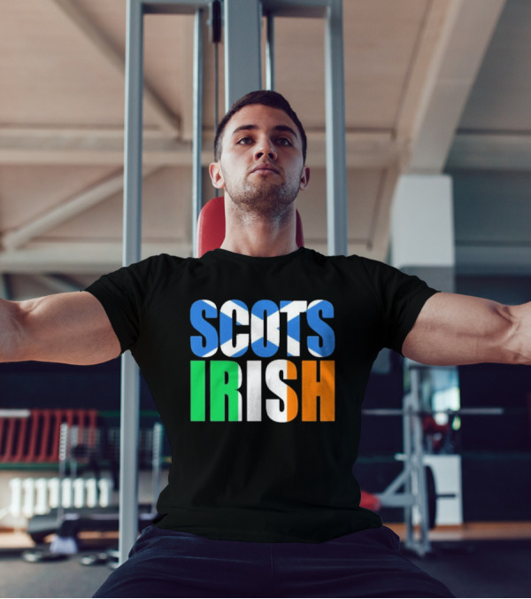 Scots Irish Flag Scottish Saltire Irish Tricolor T-Shirt