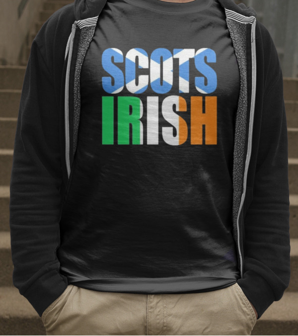 Scots Irish Flag Scottish Saltire Irish Tricolor T-Shirt