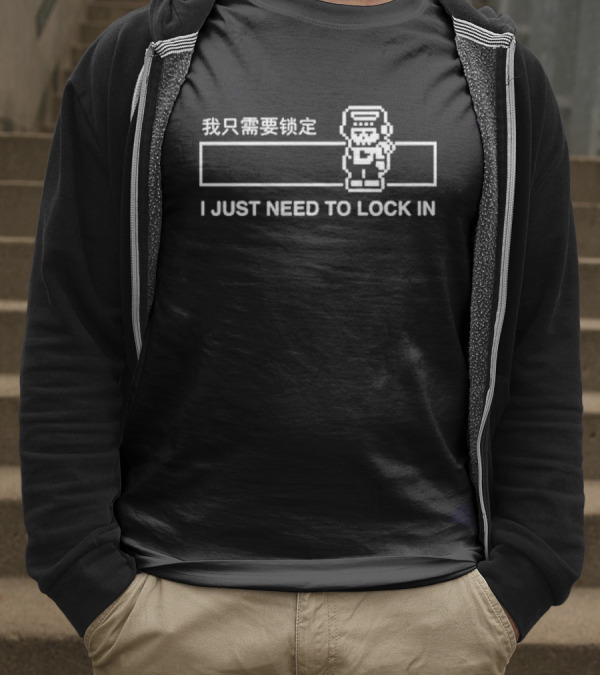 Sleepy Ghost I Just Need To Lock In T-Shirt