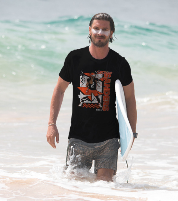 Shedeur Sanders 90s Style Retro Football Illustration T-Shirt