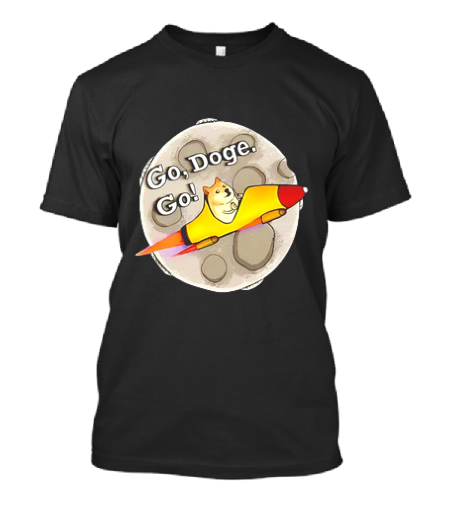 Go Doge Go Rocket Shiba Inu Moon Adventure T-Shirt