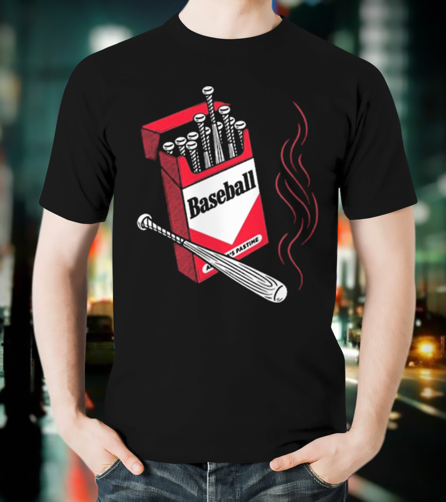 Smoking Barrels Baseball Parody Pack With Bats And Steam Imagery T-Shirt