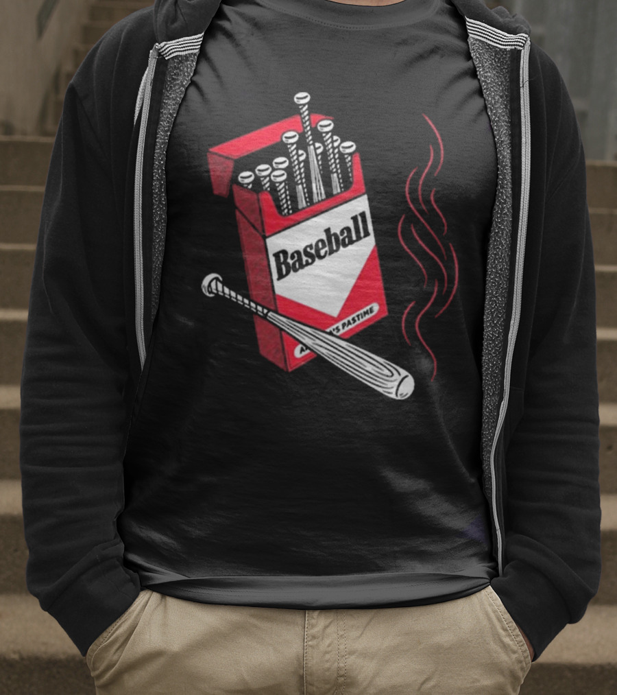 Smoking Barrels Baseball Parody Pack With Bats And Steam Imagery T-Shirt