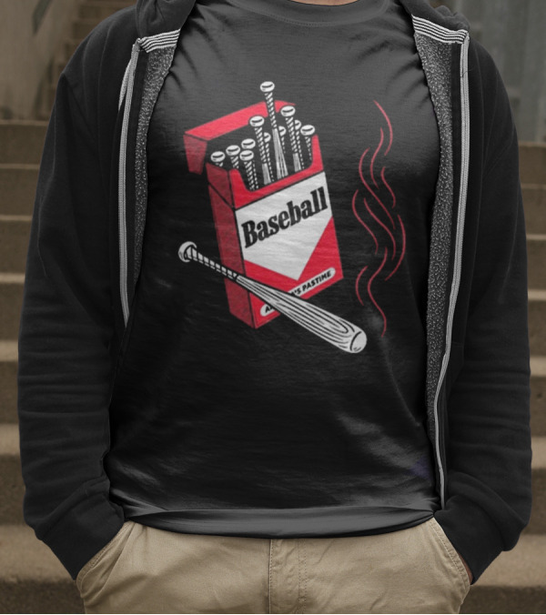 Smoking Barrels Baseball Parody Pack With Bats And Steam Imagery T-Shirt