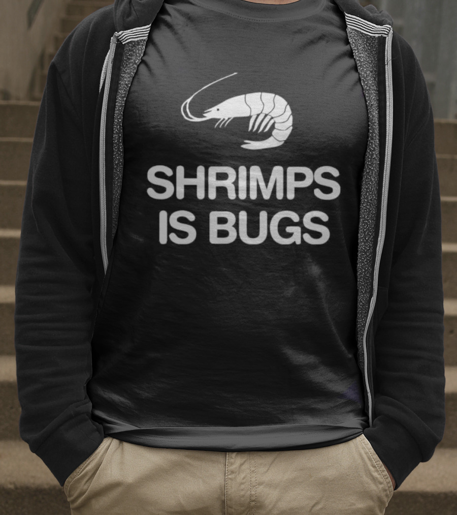 Shrimps Is Bugs Retro Crustacean Statement T-Shirt