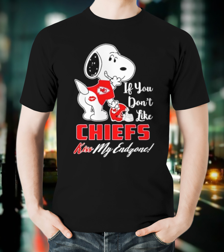 Snoopy If You Don’t Like Kansas City Chiefs Kiss My Endzone T-Shirt