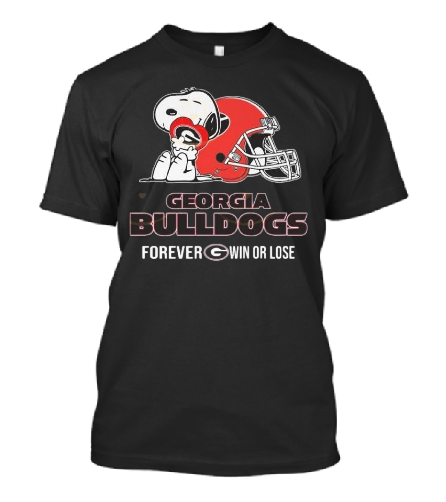 Georgia Bulldogs Snoopy Forever Win Or Lose T-Shirt
