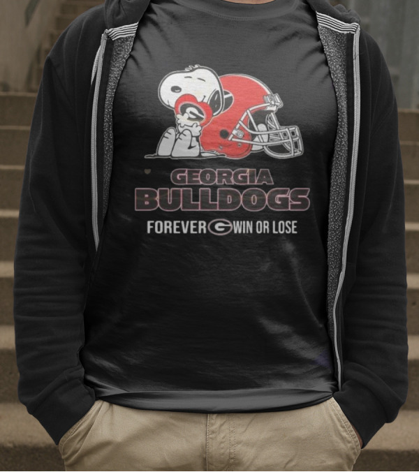 Georgia Bulldogs Snoopy Forever Win Or Lose T-Shirt