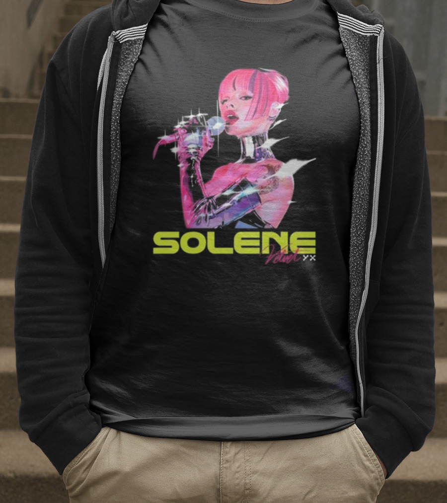 Solene Velvet Wave 2 Neon Portrait T-Shirt