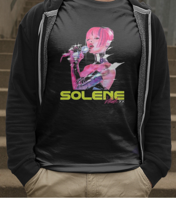 Solene Velvet Wave 2 Neon Portrait T-Shirt