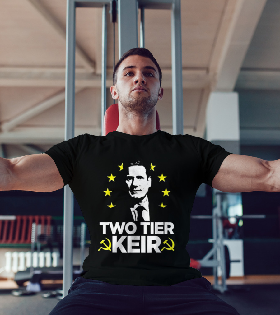 Euro Stars Circle Face Two Tier Keir Hammer Sickle T-Shirt