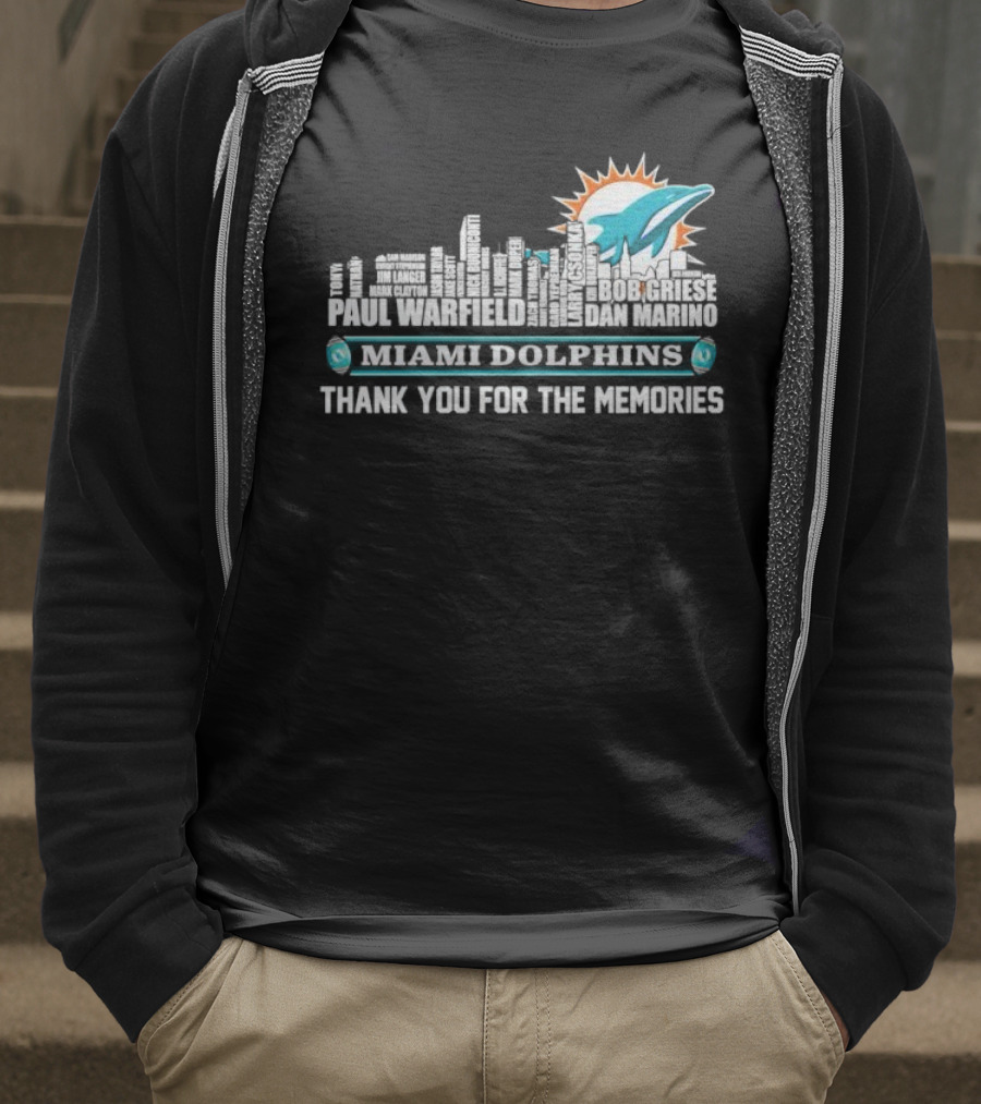 Skyline Miami Dolphins Limited Edition Thank You For The Memories T-Shirt