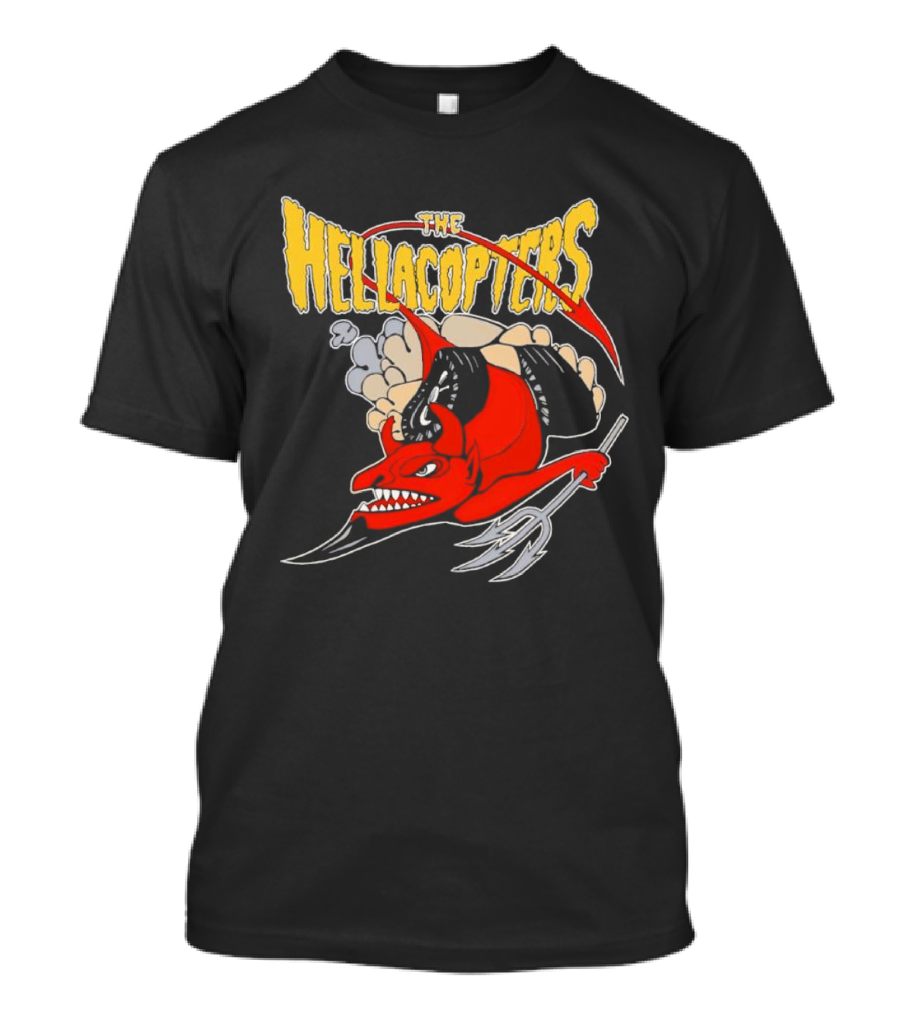 The Hellacopters Devil Stole The Beat Red Devil With Pitchfork And Wings T-Shirt