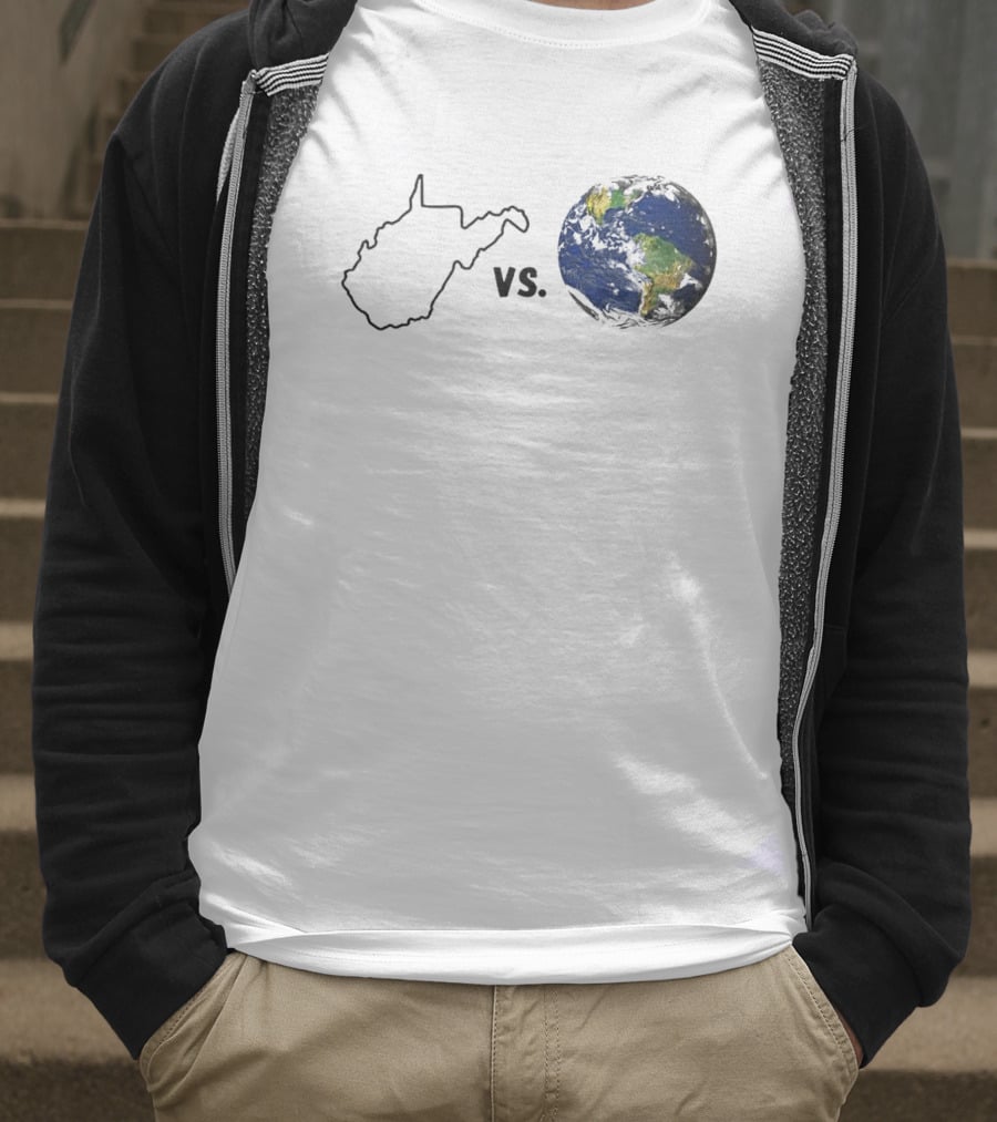West Virginia Vs. Earth Map Challenge T-Shirt