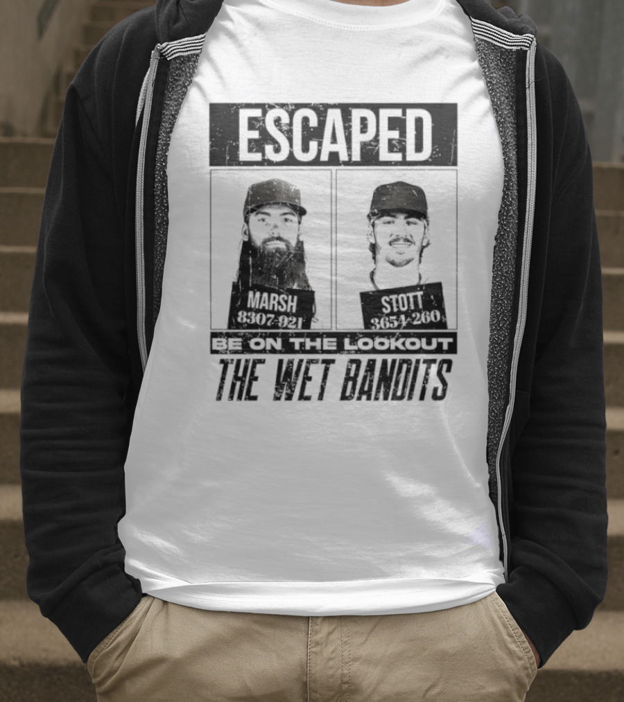 Escaped Be On The Lookout Wet Bandits Marsh Stott T-Shirt