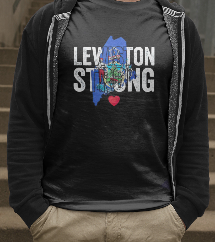 Lewiston Strong Maine Heart T-Shirt