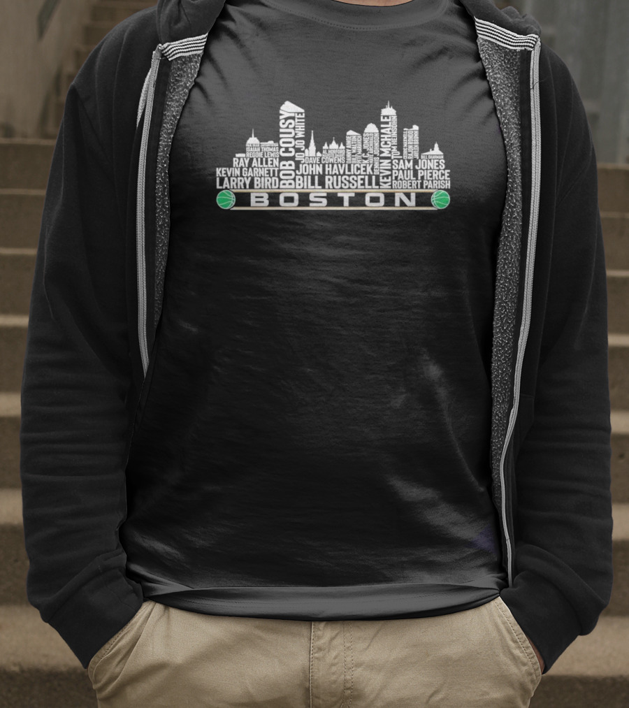 Boston Celtics Legends City Skyline T-Shirt