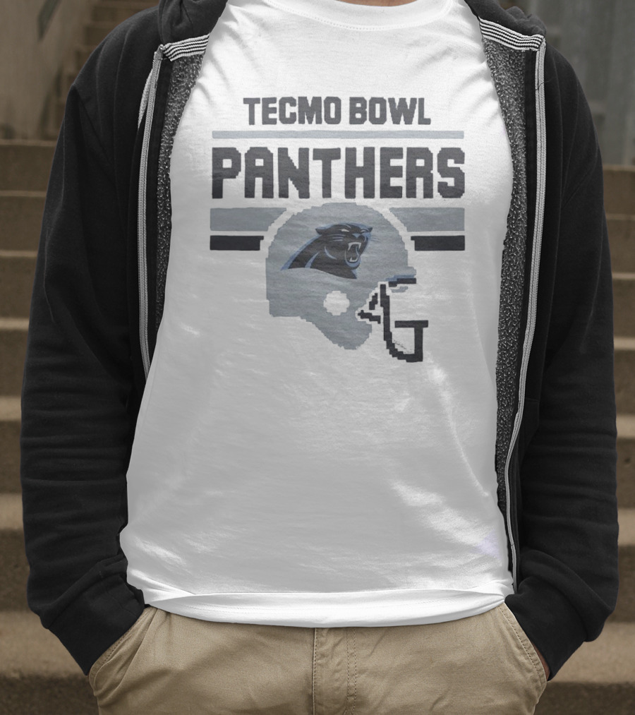 Tecmo Bowl Panthers Carolina Football Helmet T-Shirt