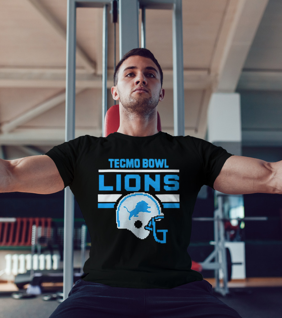 Tecmo Bowl Lions Helmet Detroit T-Shirt