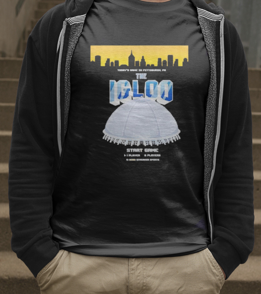 8-Bit Start Game Pittsburgh PA The Igloo Retro Skyline T-Shirt