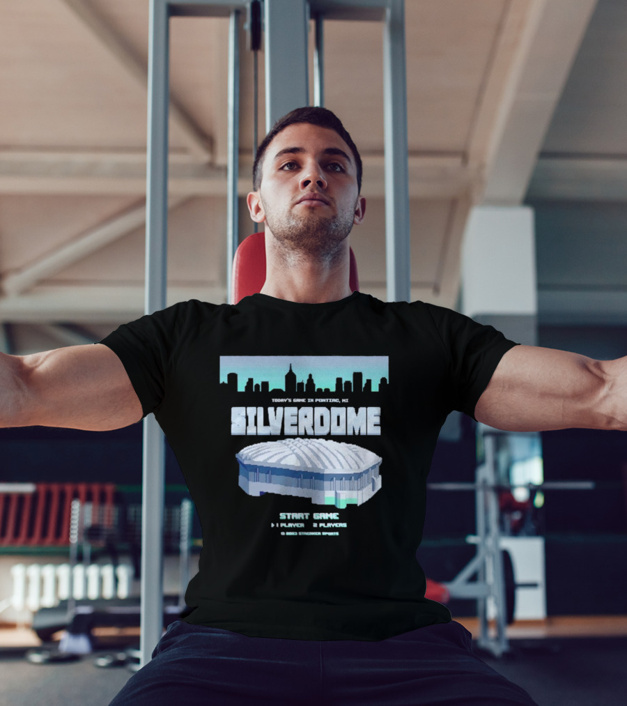 Silverdome 8-Bit Today's Game In Pontiac MI Start Game 1 Player 2 Players T-Shirt