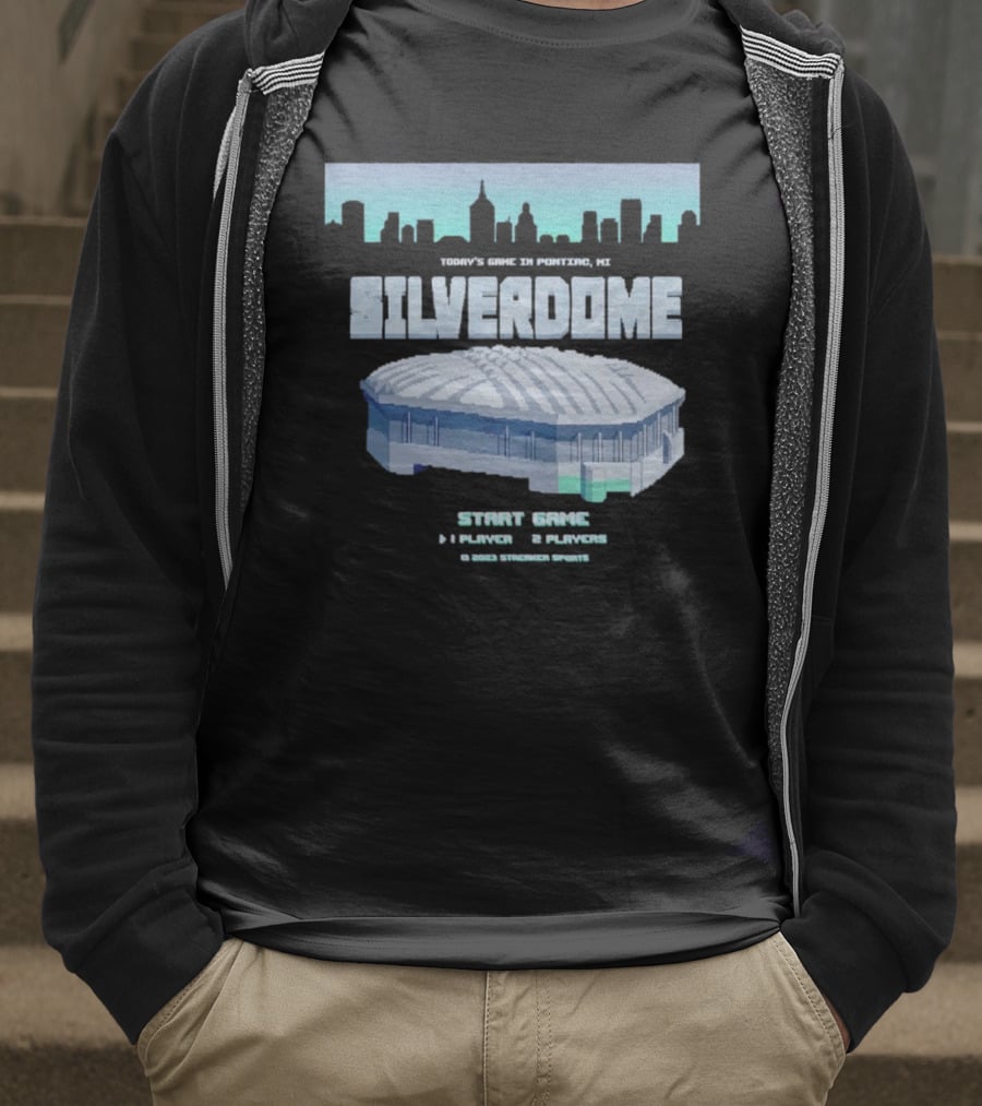 Silverdome 8-Bit Today's Game In Pontiac MI Start Game 1 Player 2 Players T-Shirt