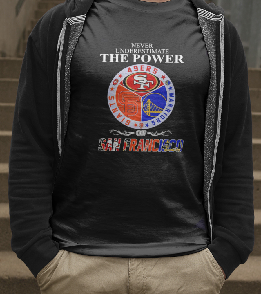 Never Underestimate The Power Of San Francisco 49ers Giants Warriors T-Shirt