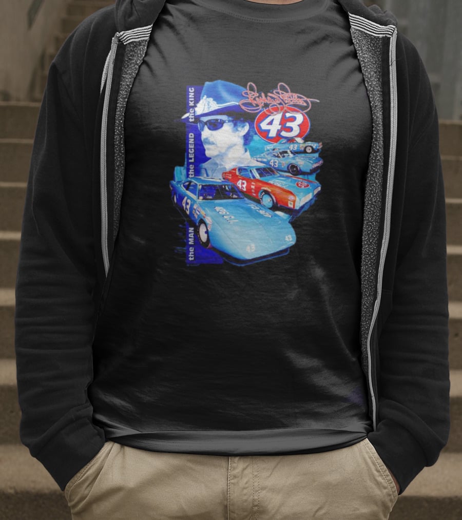 Richard Petty The Legend The King 43 Signature Racing Cars T-Shirt