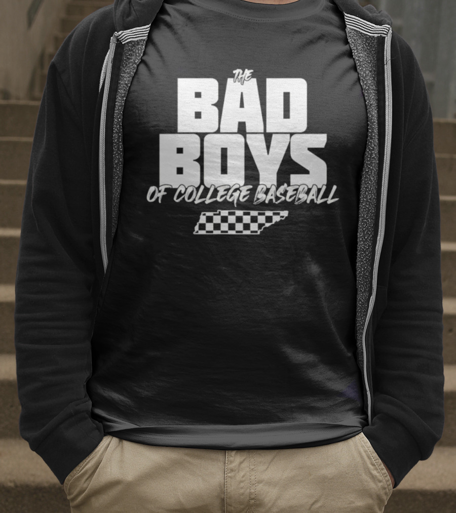 The Bad Boys Of College Baseball Tennessee Checkerboard State T-Shirt