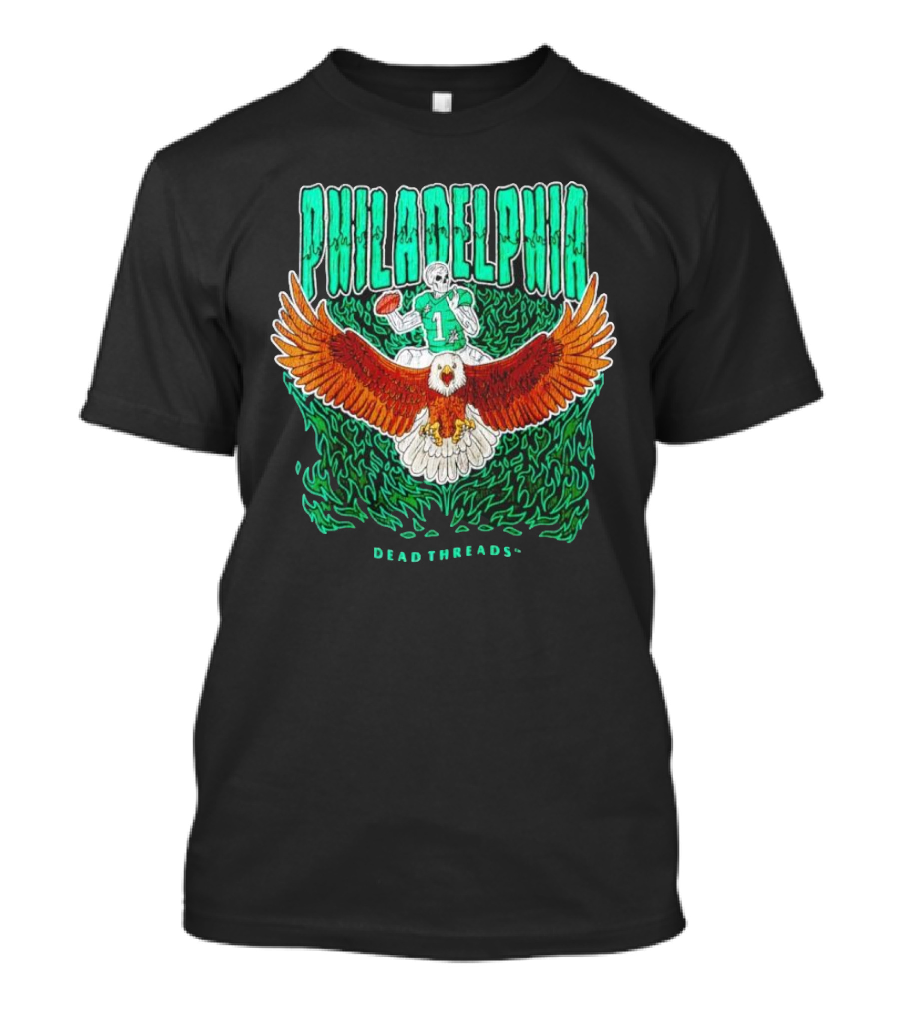 Philadelphia Football Eagle Dead Threads T-Shirt