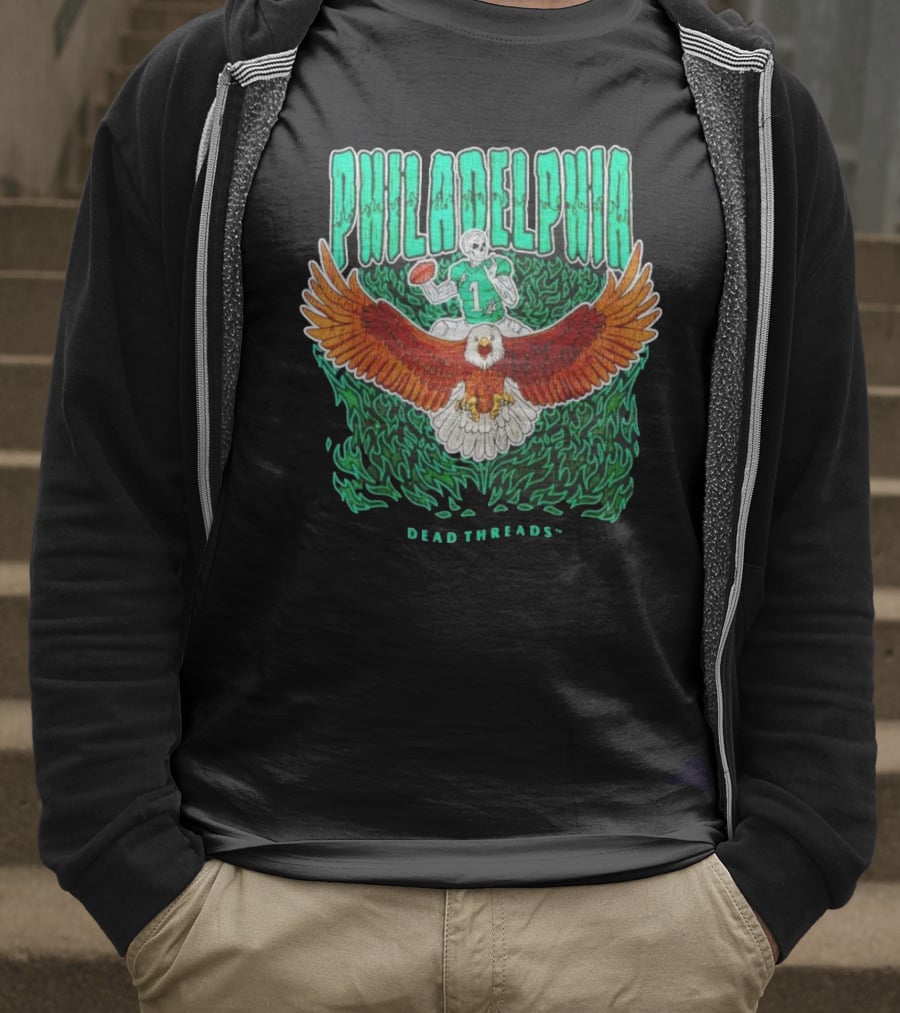 Philadelphia Football Eagle Dead Threads T-Shirt