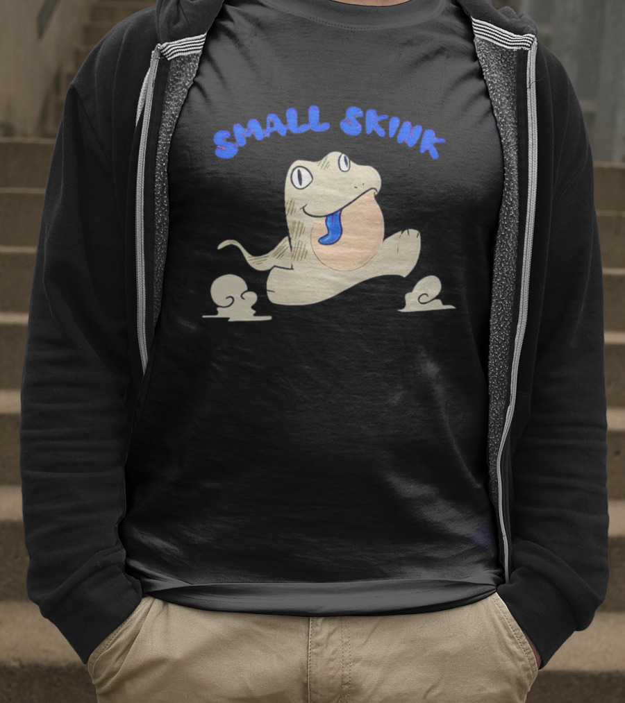Small Skink Blue-Tongued Frog Style Retro T-Shirt