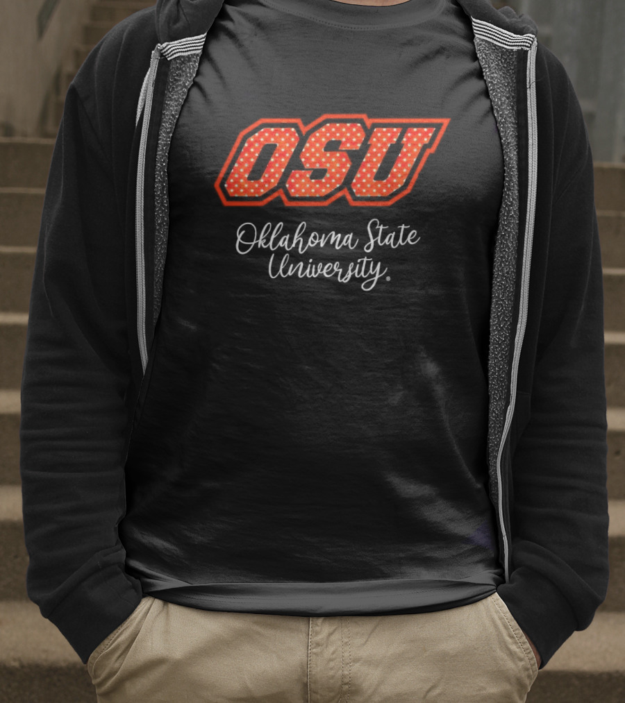 OSU Oklahoma State University Polkadot T-Shirt