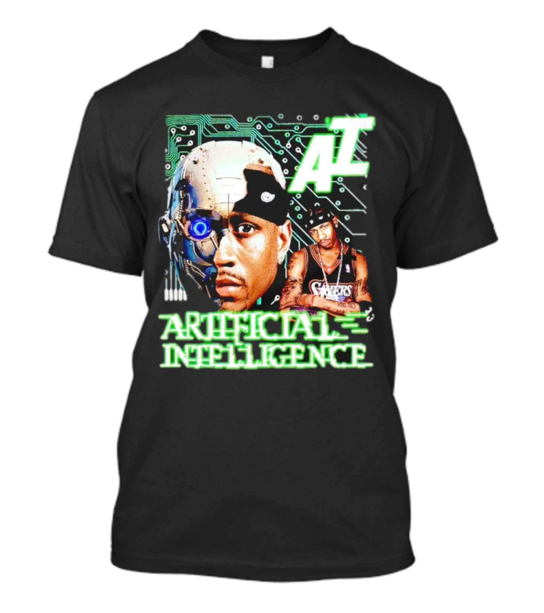 AI Allen Iverson Artificial Intelligence 76ers Cybernetic Fusion T-Shirt
