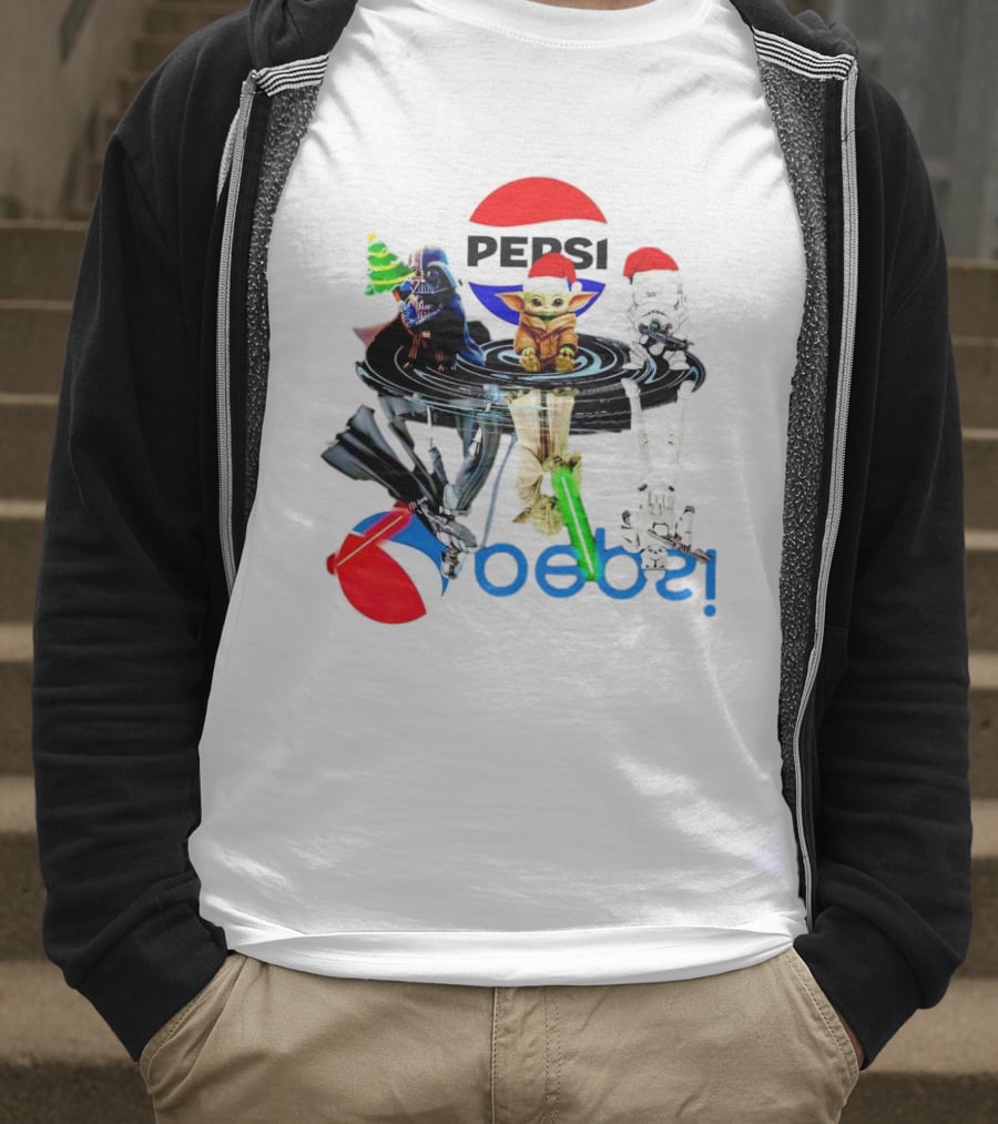 Pepsi Christmas Darth Vader Yoda Stormtrooper T-Shirt