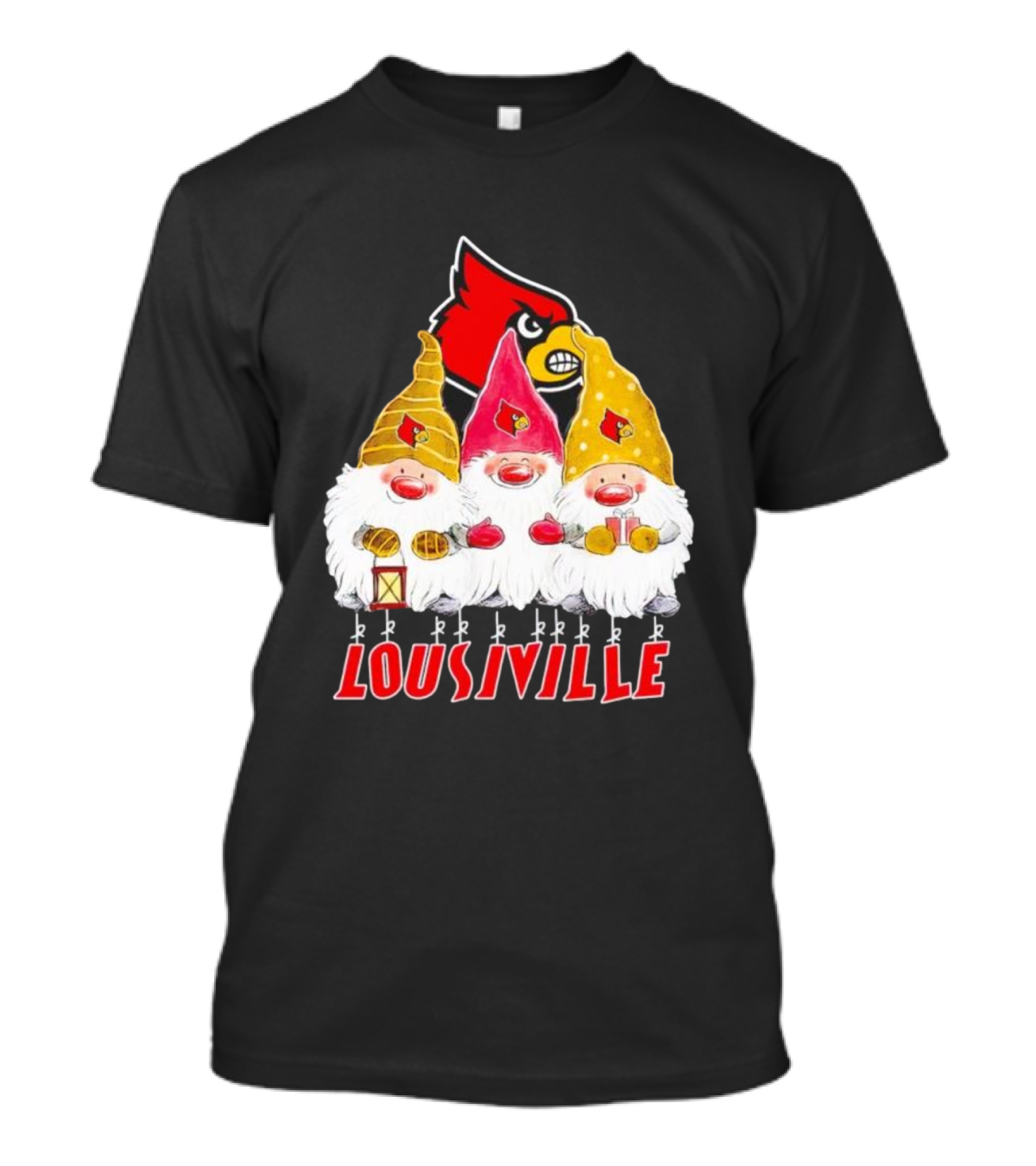 Louisville Cardinals Christmas Gnomies T-Shirt